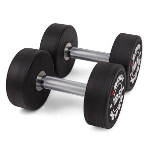 Body Power 12.5kg Pro Round Rubber Dumbbells (x2)