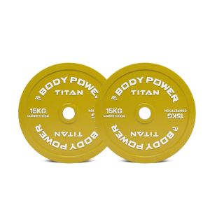 Body Power TITAN Calibrated Cast Iron Olympic Plate 15kg (x2)