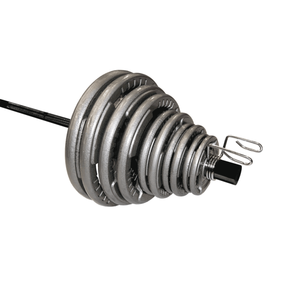 Body Power 140kg Cast Iron Tri-Grip Olympic Weight Set (Black 7Ft Bar)