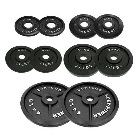 Body Power 77.5Kg Olympic Weight Plate Set