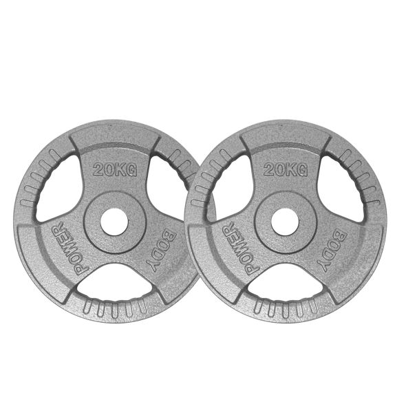 Body Power 77.5Kg Tri Grip Olympic Weight Plate Set