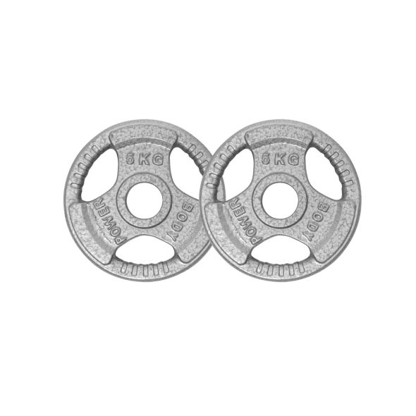Body Power 80Kg Tri Grip Olympic Weight Plate Set