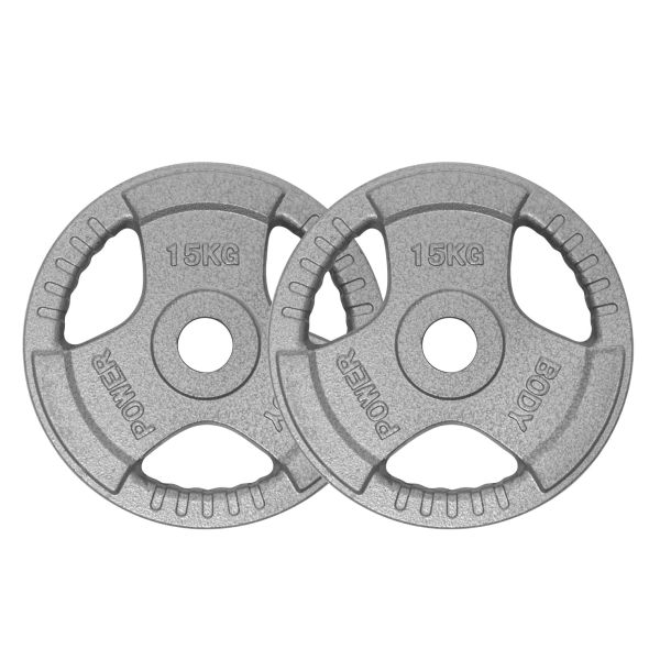 Body Power 90Kg Tri Grip Olympic Weight Plate Set