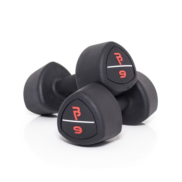 Body Power 9Kg Studio Rubber Dumbbells (x2)