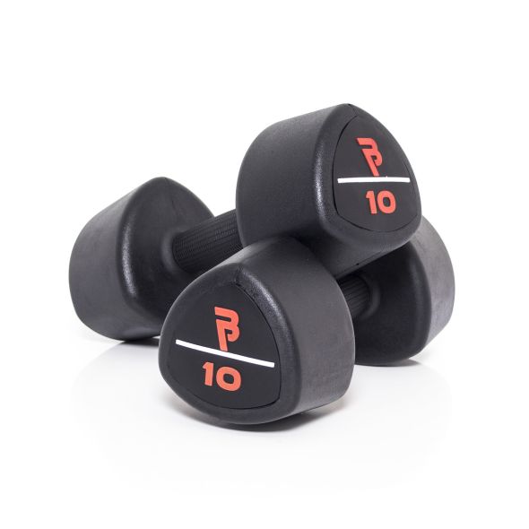 Body Power 10Kg Studio Rubber Dumbbells (x2)