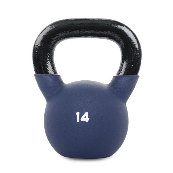 Body Power 14kg Neoprene Covered Kettlebell (Dark Blue)