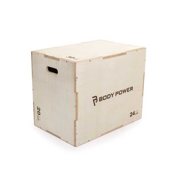 Body Power Large Wooden 3 in 1 Plyo Box (30"x24"x20")