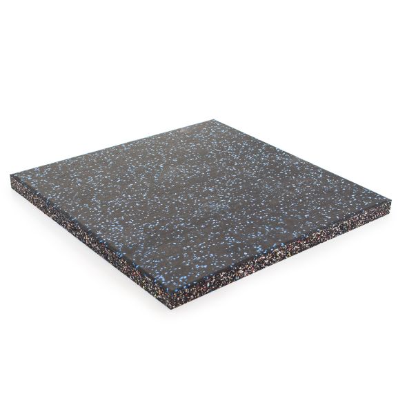 Body Power 30mm Floor Tile 500mm x 500mm (x1) - Black with Blue Speckle