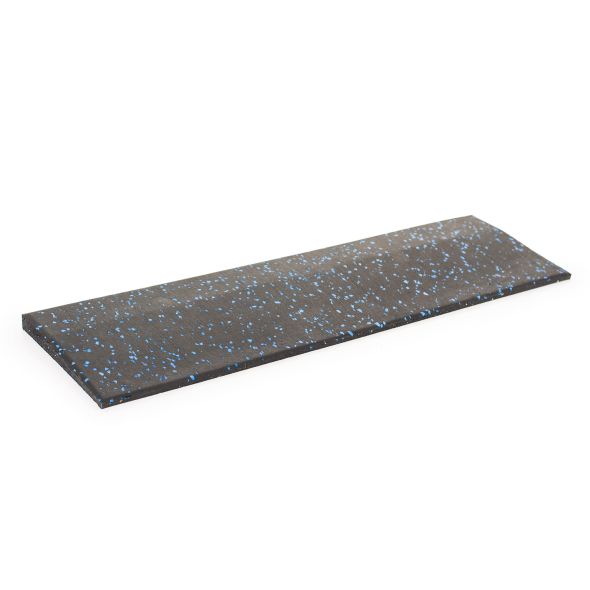 Body Power 15mm Floor Tile Ramp Edge x1 - Black with Blue Speckle