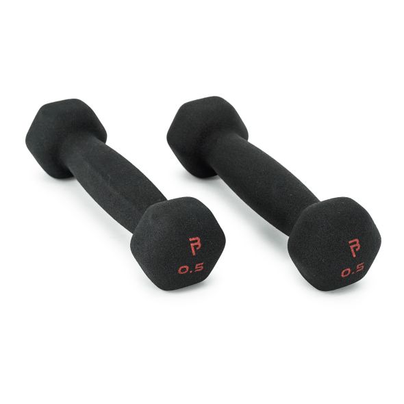 Body Power 0.5Kg Neoprene Hex Dumbbells (x2)