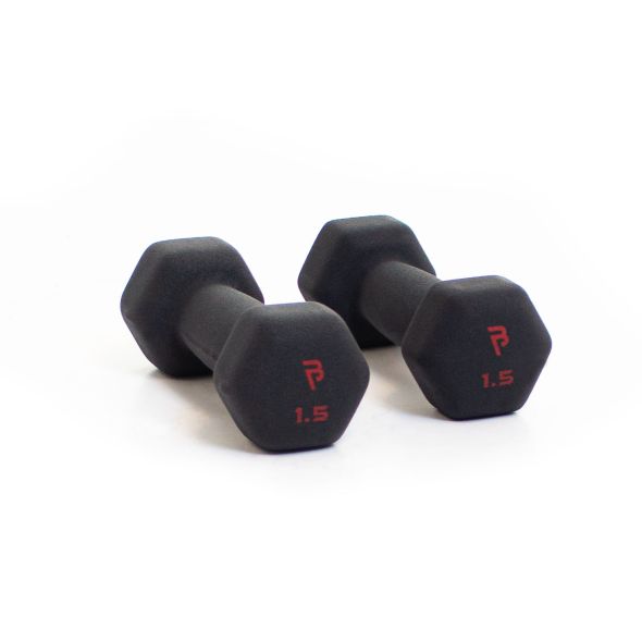 Body Power 1.5Kg Neoprene Hex Dumbbells (x2)