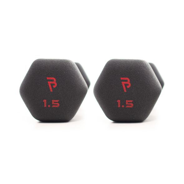 Body Power 1.5Kg Neoprene Hex Dumbbells (x2)