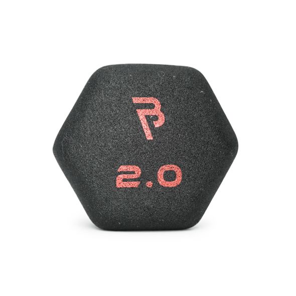Body Power 2Kg Neoprene Hex Dumbbells (x2)