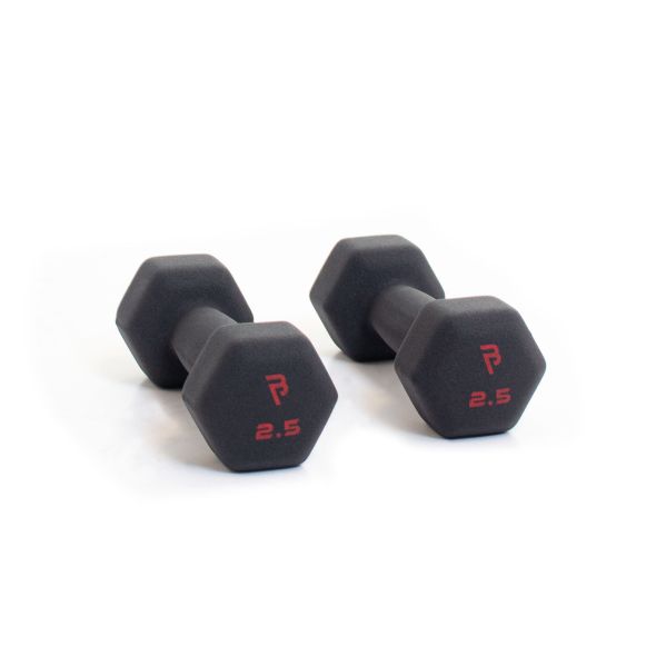 Body Power 2.5kg Neoprene Hex Dumbbells (x2)