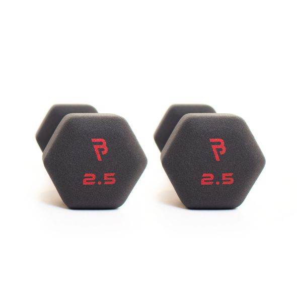 Body Power 2.5kg Neoprene Hex Dumbbells (x2)
