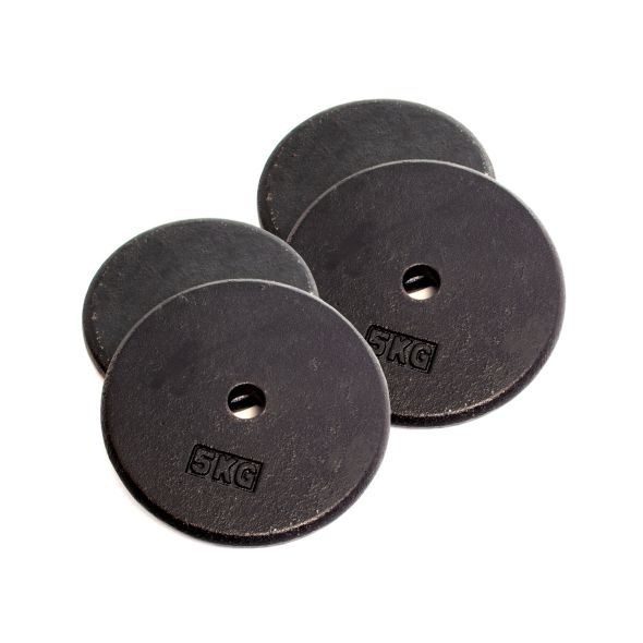 Body Power 5Kg Pro-Style Standard Weight Plates (x4)