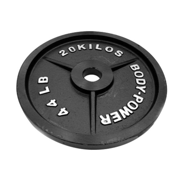 Body Power 20Kg Machined Cast Iron Olympic Weight Plates (x2)
