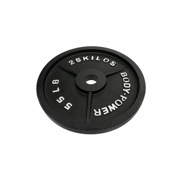 Body Power 25Kg Machined Cast Iron Olympic Weight Plates (x2)