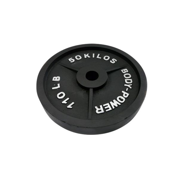 Body Power 50Kg Machined Cast Iron Olympic Weight Plates (x2)