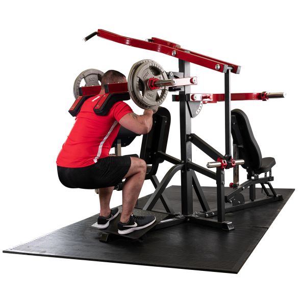 Body Power Multi-Station Leverage Gym with 165Kg Olympic Tri Grip Disc Set