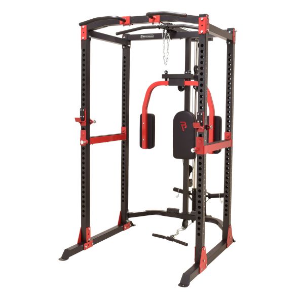Body Power PR100 Power Rack with Lat Attachment, Pec Dec & UB100 Utility Bench