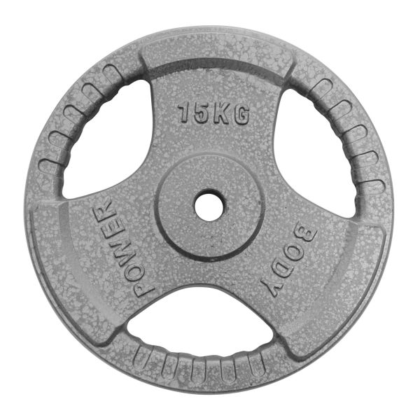 Body Power 15Kg Standard Tri Grip Weight Plates (x2)