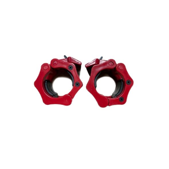 Body Power Olympic Quick Lock Collars - Red (Pair)