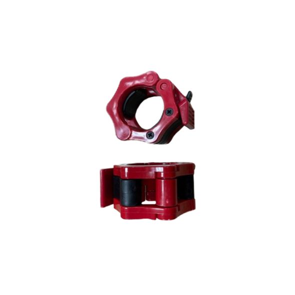 Body Power Olympic Quick Lock Collars - Red (Pair)