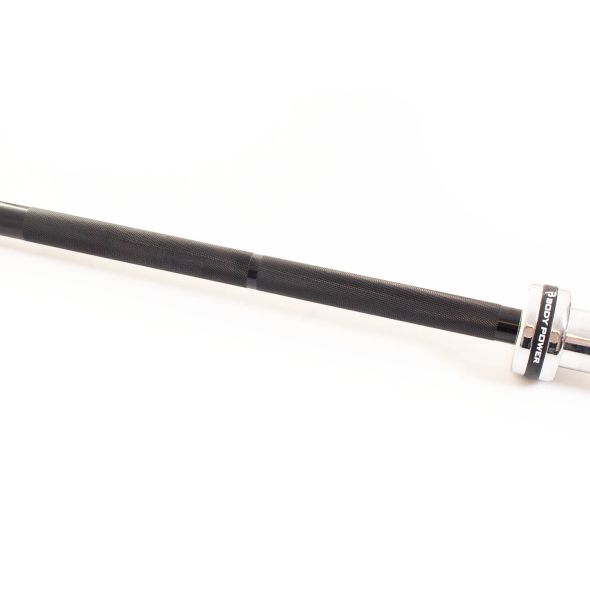 Body Power 7ft 20kg Olympic Bar - Black Shaft with Chrome Sleeves - 320Kg Rated