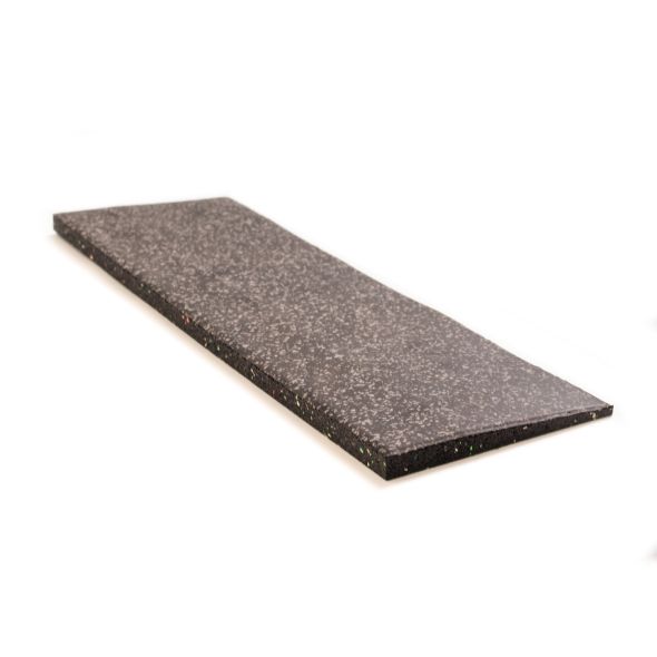 Body Power 15mm Floor Tile Ramp Edge (x1) - Black with Grey Speckle