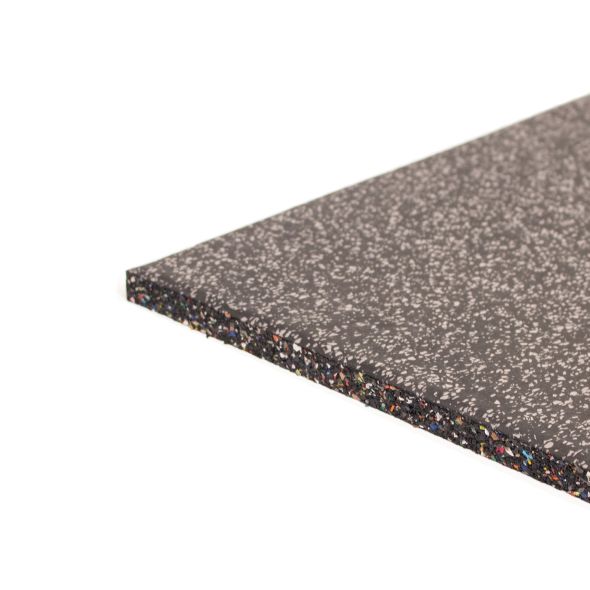 Body Power 15mm Floor Tile 500mm x 500mm (x1) - Black with Grey Speckle
