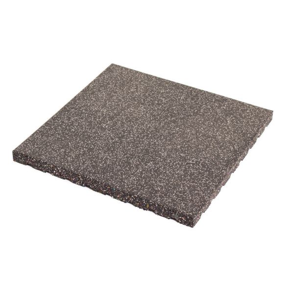 Body Power 30mm Floor Tile 500mm x 500mm (x1) - Black with Grey Speckle