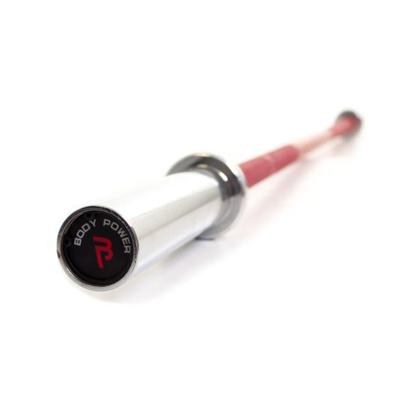 Body Power 1.8m 7kg Aluminium Training/Technique Bar - Red Shaft with Chrome Sleeves