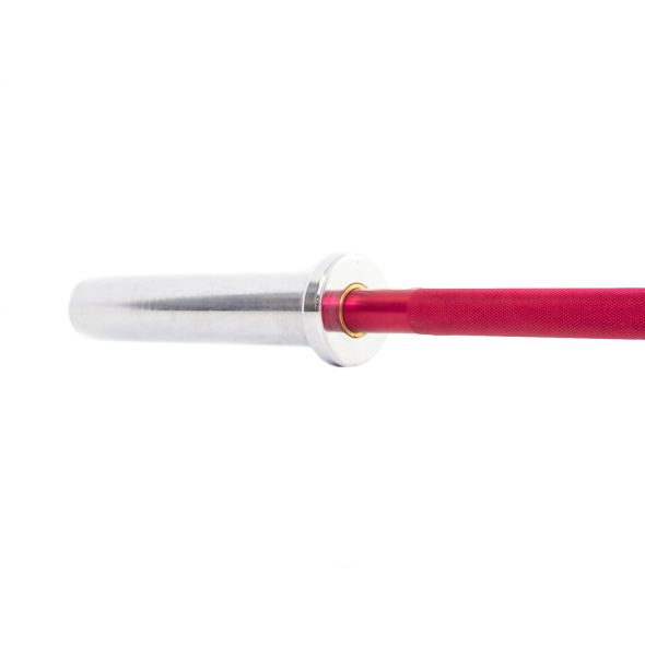 Body Power 1.8m 7kg Aluminium Training/Technique Bar - Red Shaft with Chrome Sleeves