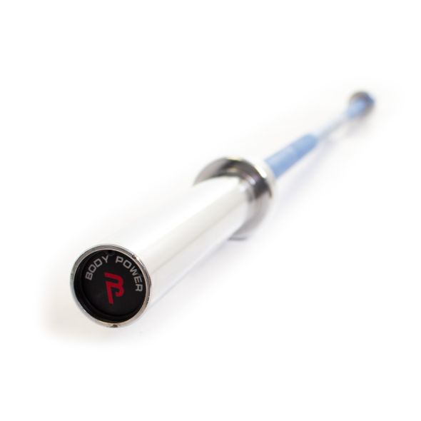 Body Power 2m 10kg Aluminium Training/Technique Bar - Blue Shaft with Chrome Sleeves