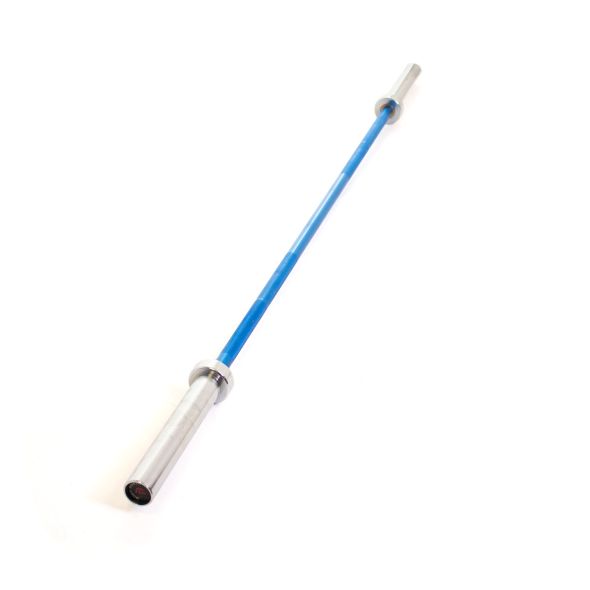 Body Power 2m 10kg Aluminium Training/Technique Bar - Blue Shaft with Chrome Sleeves