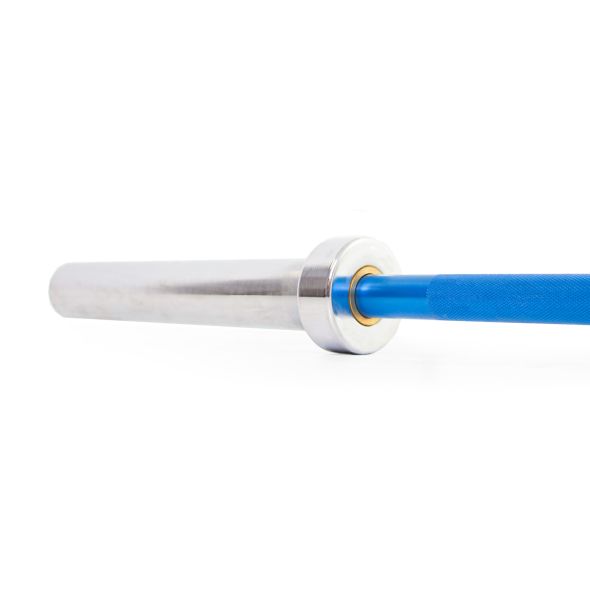 Body Power 2m 10kg Aluminium Training/Technique Bar - Blue Shaft with Chrome Sleeves