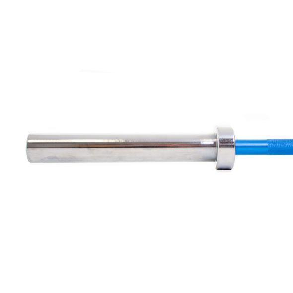 Body Power 2m 10kg Aluminium Training/Technique Bar - Blue Shaft with Chrome Sleeves