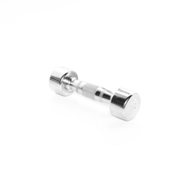 Body Power 2Kg Ergo Chrome Dumbbells (x2)