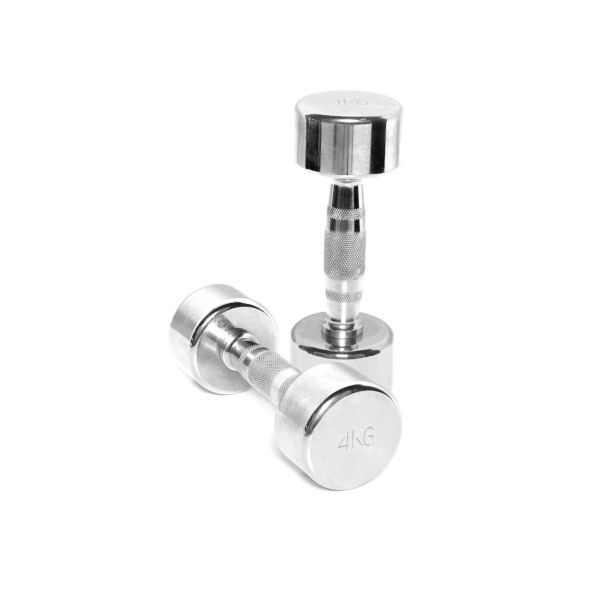 Body Power 4Kg Ergo Chrome Dumbbells (x2)