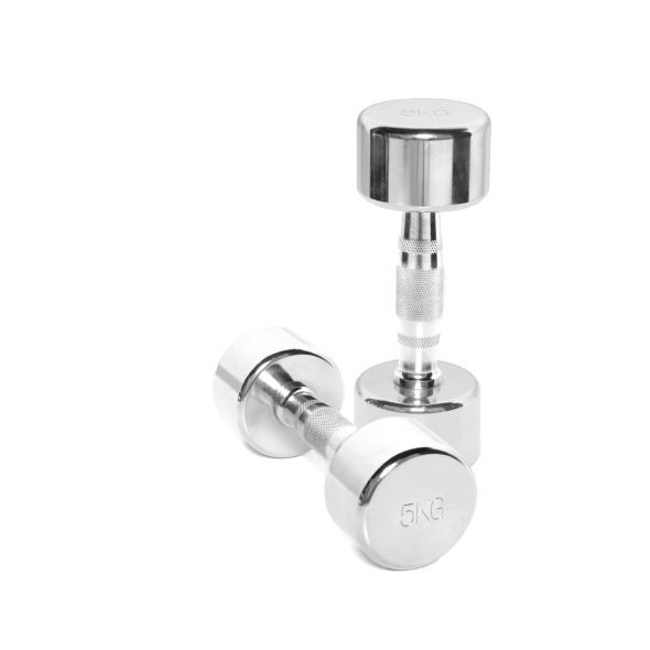 Body Power 5Kg Ergo Chrome Dumbbells (x2)