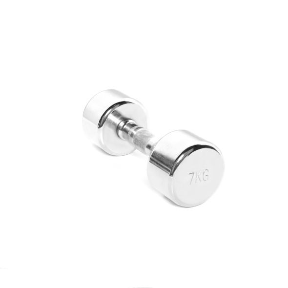 Body Power 7Kg Ergo Chrome Dumbbells (x2)