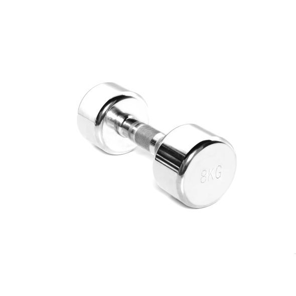 Body Power 8Kg Ergo Chrome Dumbbells (x2)