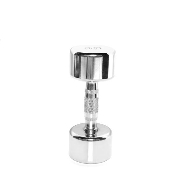 Body Power 9Kg Ergo Chrome Dumbbells (x2)