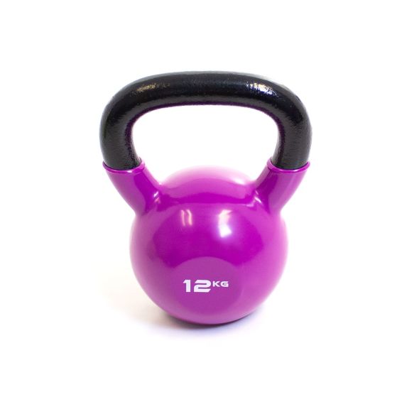 Body Power 12kg Vinyl Coated Kettlebell