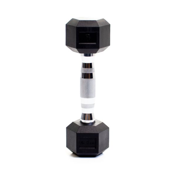 Body Power 2.5Kg Rubber Hex Dumbbells (x2)