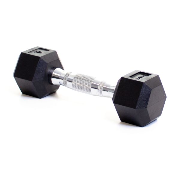 Body Power 2.5Kg Rubber Hex Dumbbells (x2)