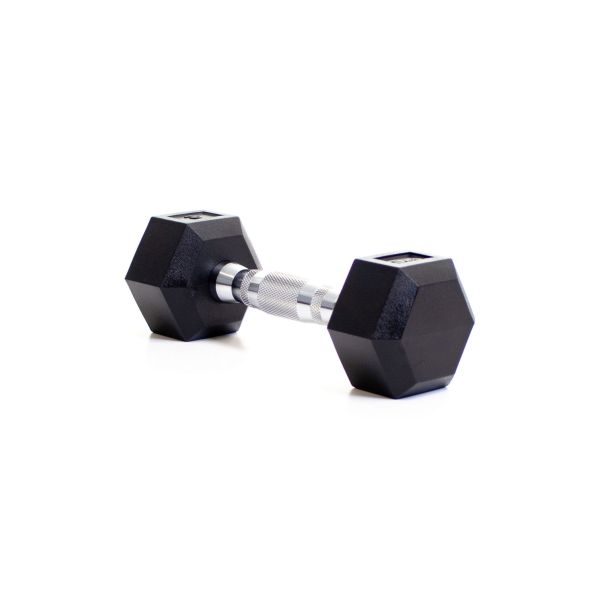 Body Power 3Kg Rubber Hex Dumbbells (x2)