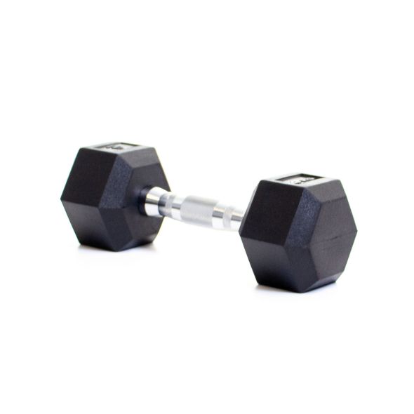 Body Power 4Kg Rubber Hex Dumbbells (x2)