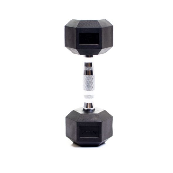 Body Power 5Kg Rubber Hex Dumbbells (x2)